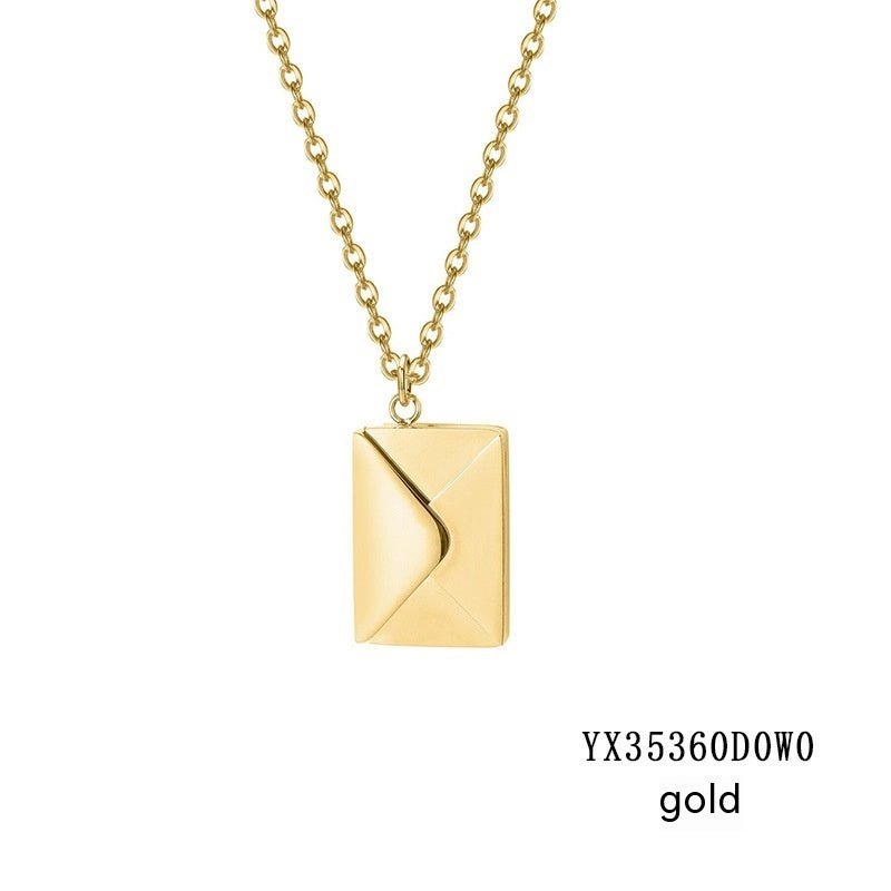 Valentine's Day Gift Envelope Engraved Necklace | Luxury Home Accessories | Heulog Glow