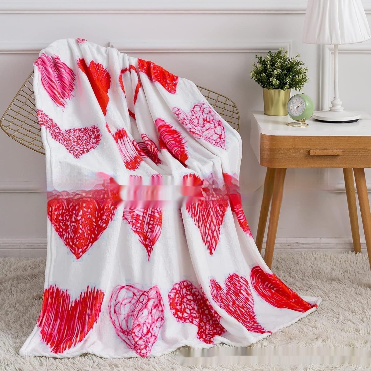 Valentine's Day Gift Small Love Holiday Gift Christmas Flannel Blanket | Luxury Home Accessories | Heulog Glow