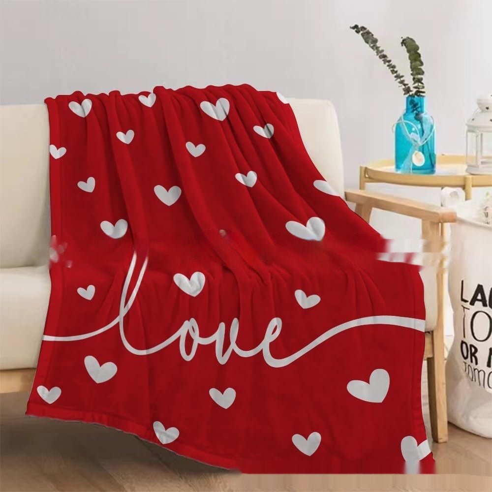 Valentine's Day Gift Small Love Holiday Gift Christmas Flannel Blanket | Luxury Home Accessories | Heulog Glow