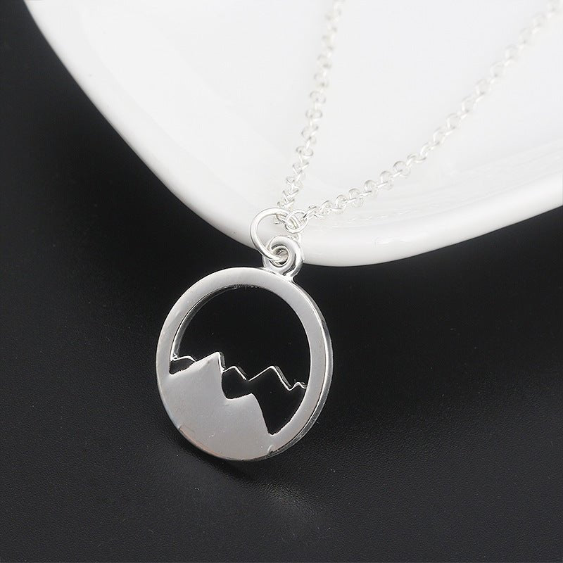 Valentine's Day Gift Sunrise Sunset Mountains Necklace Pendant | Luxury Home Accessories | Heulog Glow