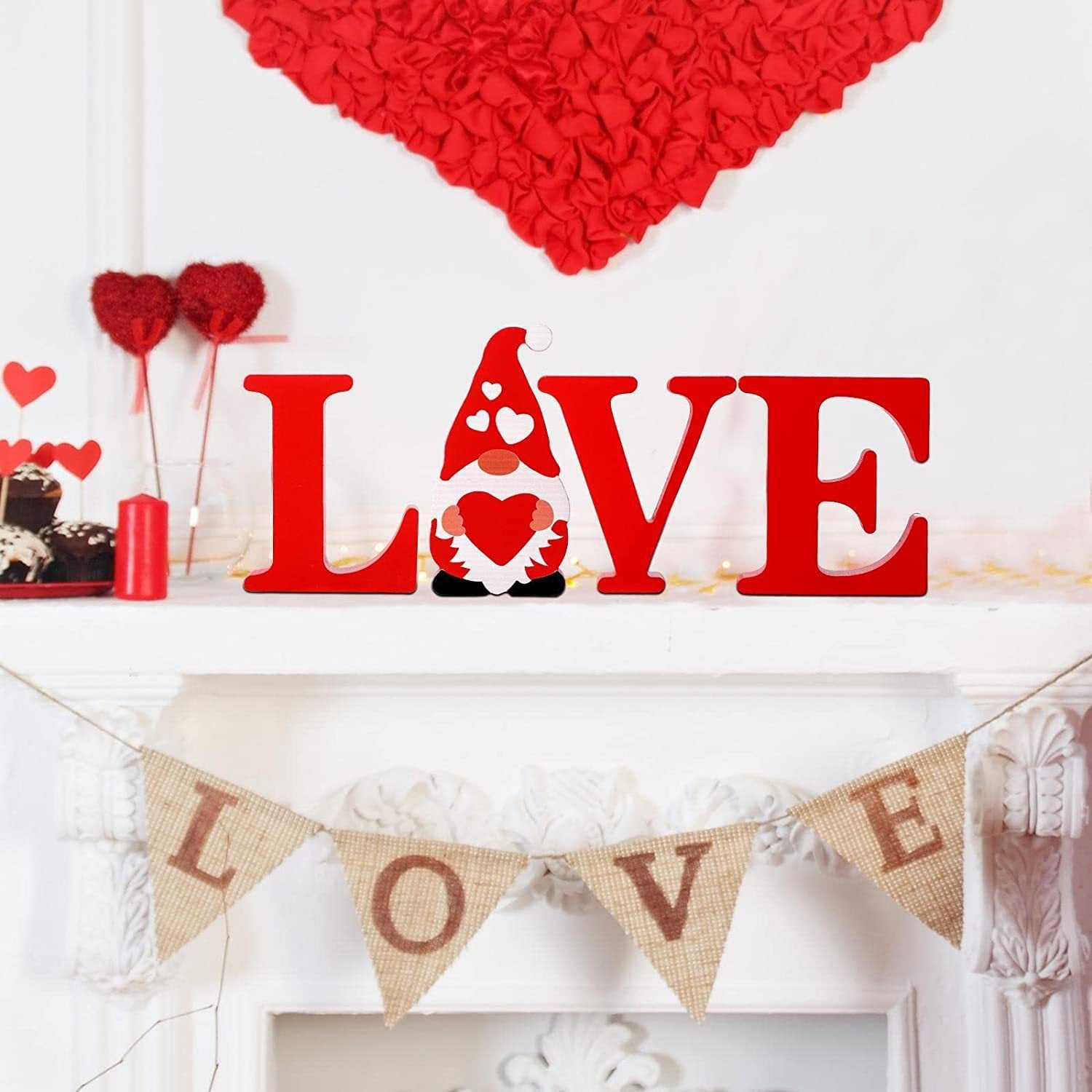 Valentine's Day Gift Wooden Craftwork LOVE Letters | Luxury Home Accessories | Heulog Glow