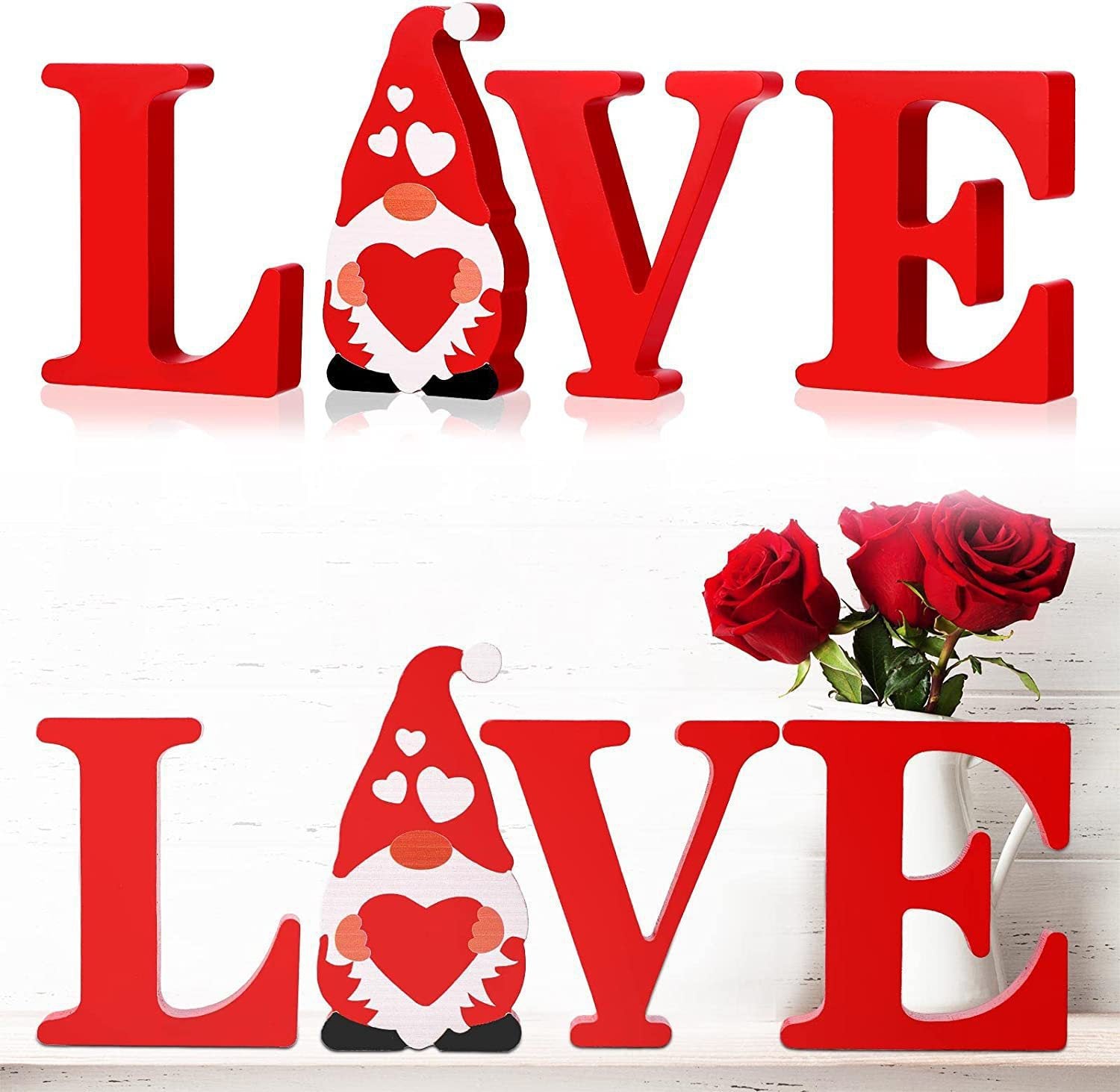 Valentine's Day Gift Wooden Craftwork LOVE Letters | Luxury Home Accessories | Heulog Glow