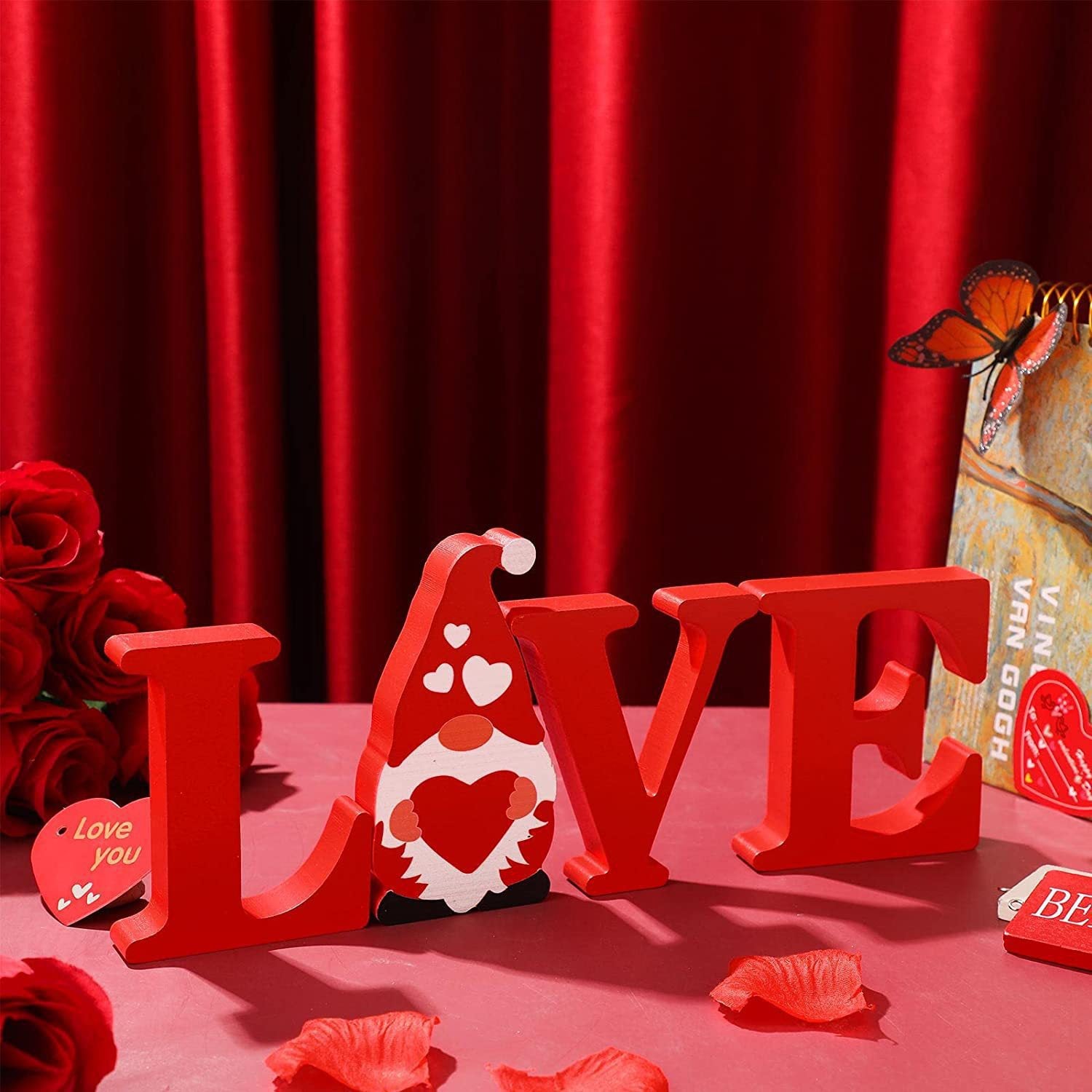 Valentine's Day Gift Wooden Craftwork LOVE Letters | Luxury Home Accessories | Heulog Glow