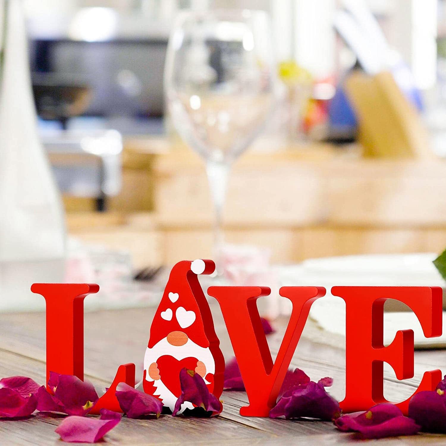Valentine's Day Gift Wooden Craftwork LOVE Letters | Luxury Home Accessories | Heulog Glow