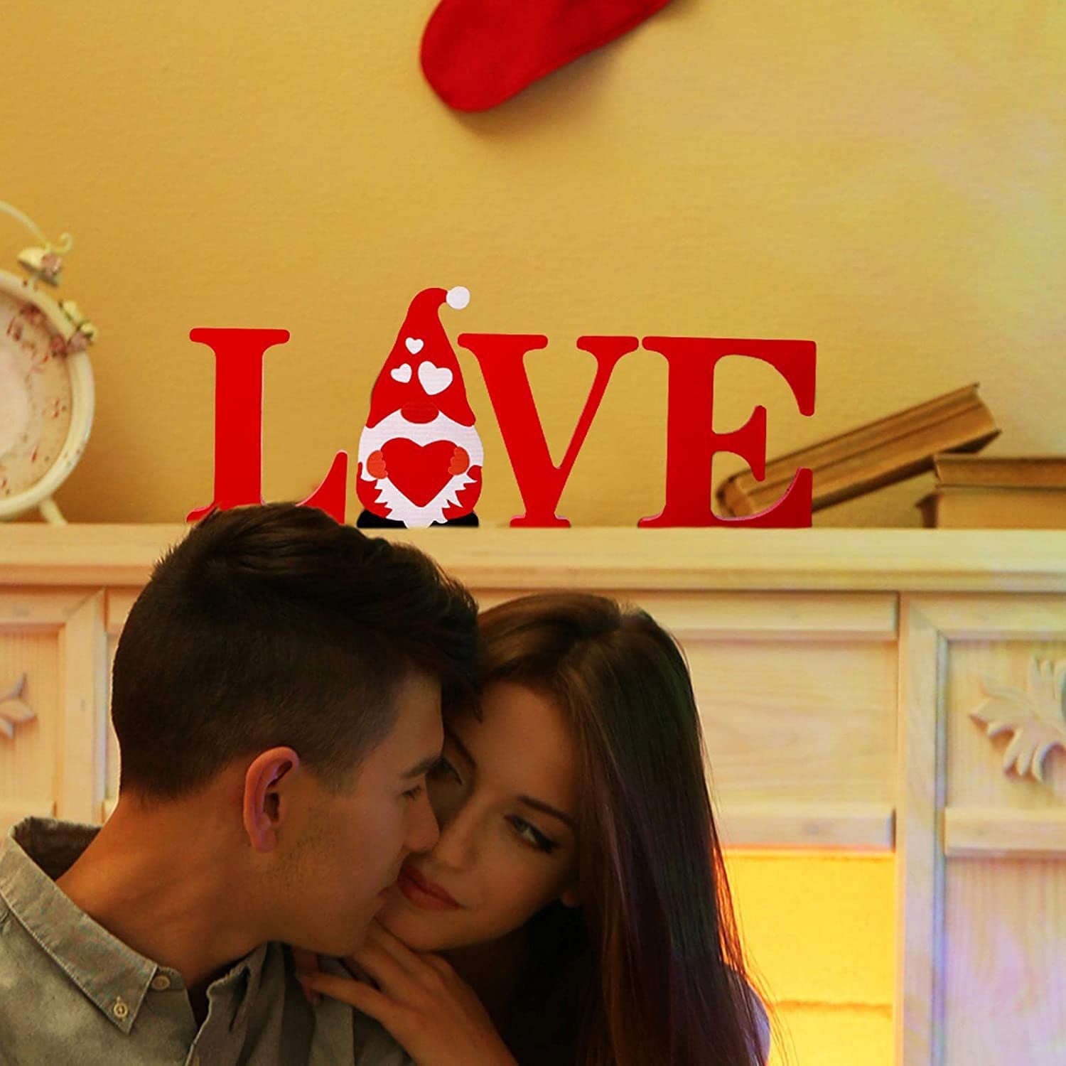 Valentine's Day Gift Wooden Craftwork LOVE Letters | Luxury Home Accessories | Heulog Glow