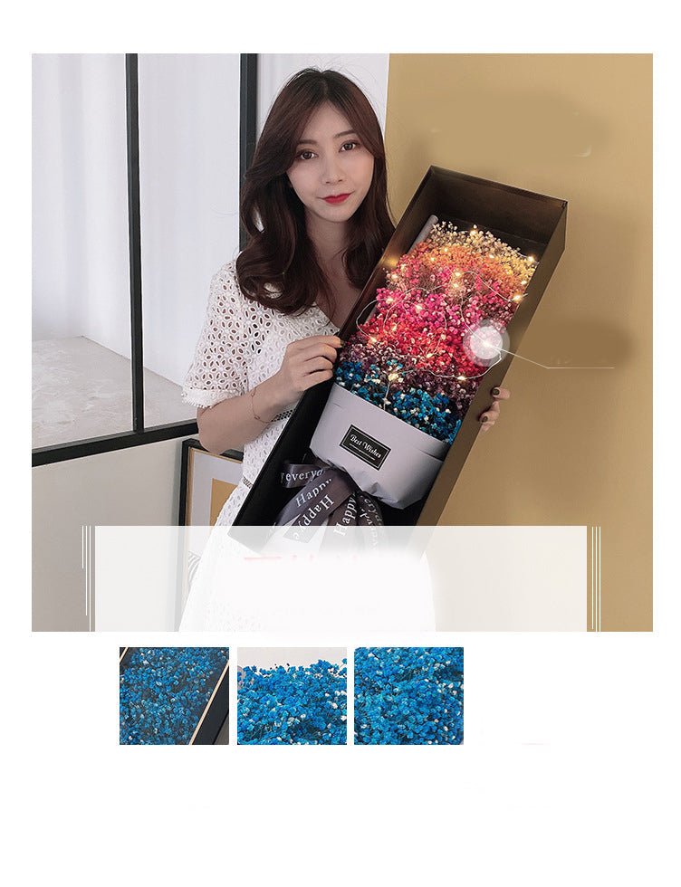 Valentine's Day Mother's Day Gift Gypsophila Flower Bouquet Big Gift Box Birthday Gift Eternal Flower | Luxury Home Accessories | Heulog Glow