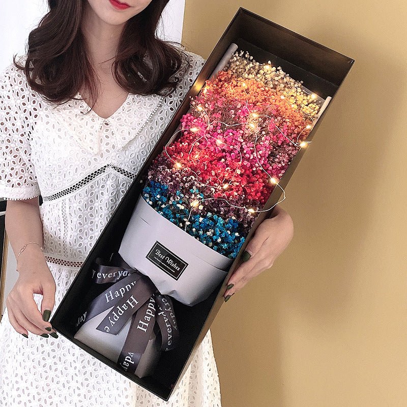 Valentine's Day Mother's Day Gift Gypsophila Flower Bouquet Big Gift Box Birthday Gift Eternal Flower | Luxury Home Accessories | Heulog Glow