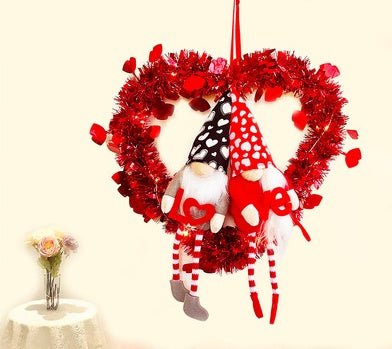 Valentine's Day Ornament Gift Faceless Doll Garland Valentine's Day Atmosphere Garland | Luxury Home Accessories | Heulog Glow