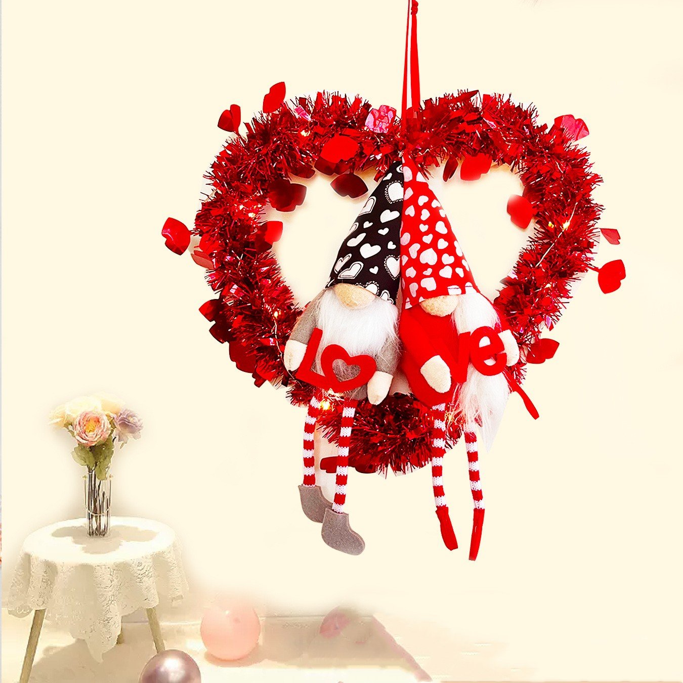 Valentine's Day Ornament Gift Faceless Doll Garland Valentine's Day Atmosphere Garland | Luxury Home Accessories | Heulog Glow