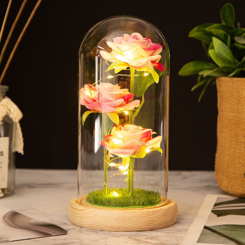 Valentine's Day Three Roses Creative Gift Decoration | Luxury Home Accessories | Heulog Glow