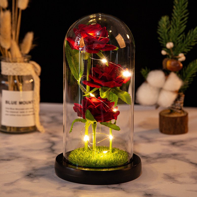 Valentine's Day Three Roses Creative Gift Decoration | Luxury Home Accessories | Heulog Glow