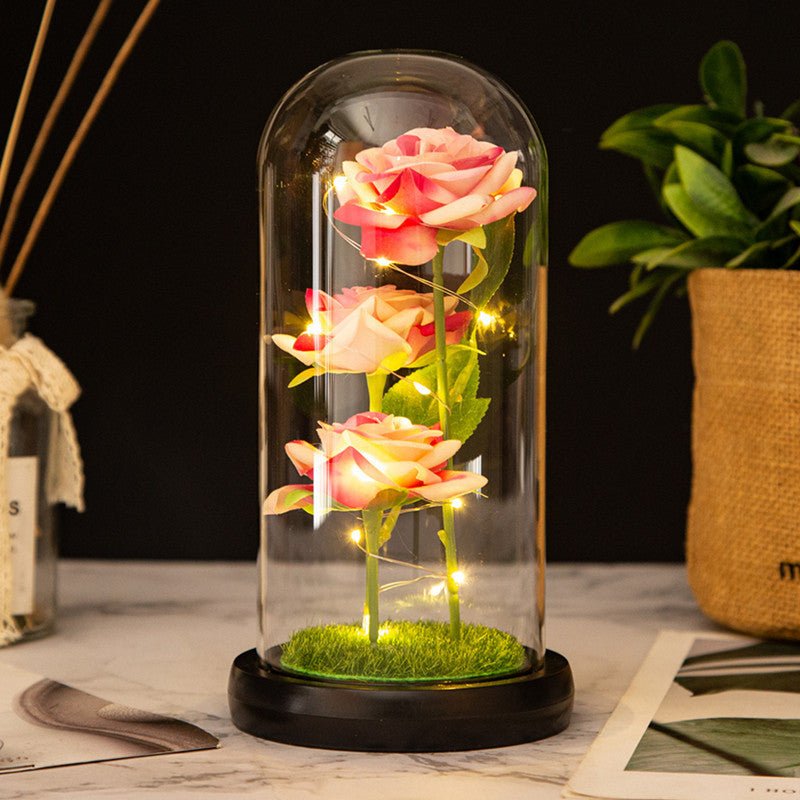 Valentine's Day Three Roses Creative Gift Decoration | Luxury Home Accessories | Heulog Glow