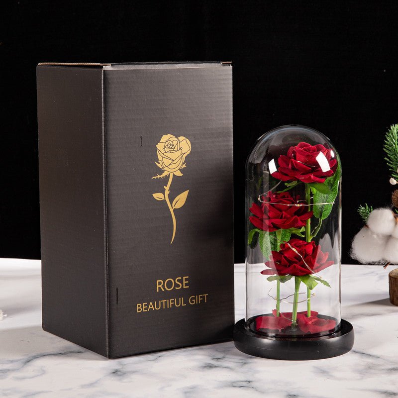 Valentine's Day Three Roses Creative Gift Decoration | Luxury Home Accessories | Heulog Glow