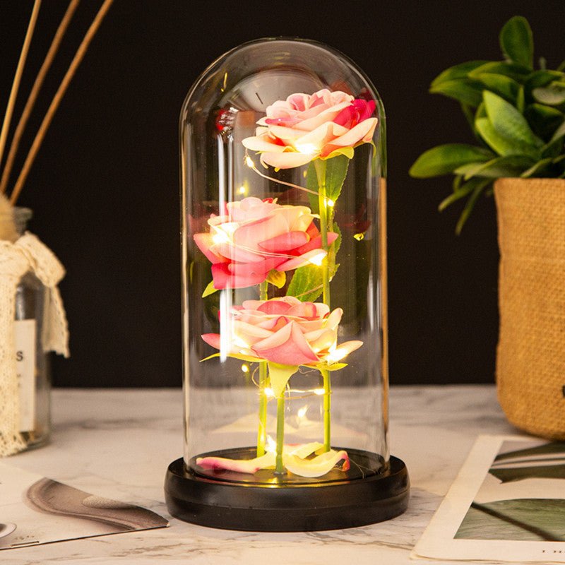 Valentine's Day Three Roses Creative Gift Decoration | Luxury Home Accessories | Heulog Glow