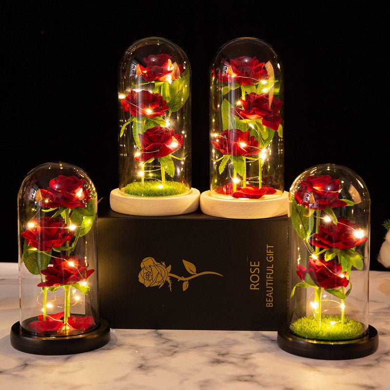 Valentine's Day Three Roses Creative Gift Decoration | Luxury Home Accessories | Heulog Glow