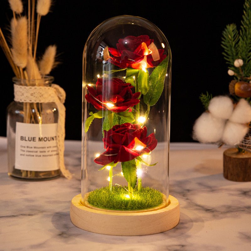 Valentine's Day Three Roses Creative Gift Decoration | Luxury Home Accessories | Heulog Glow