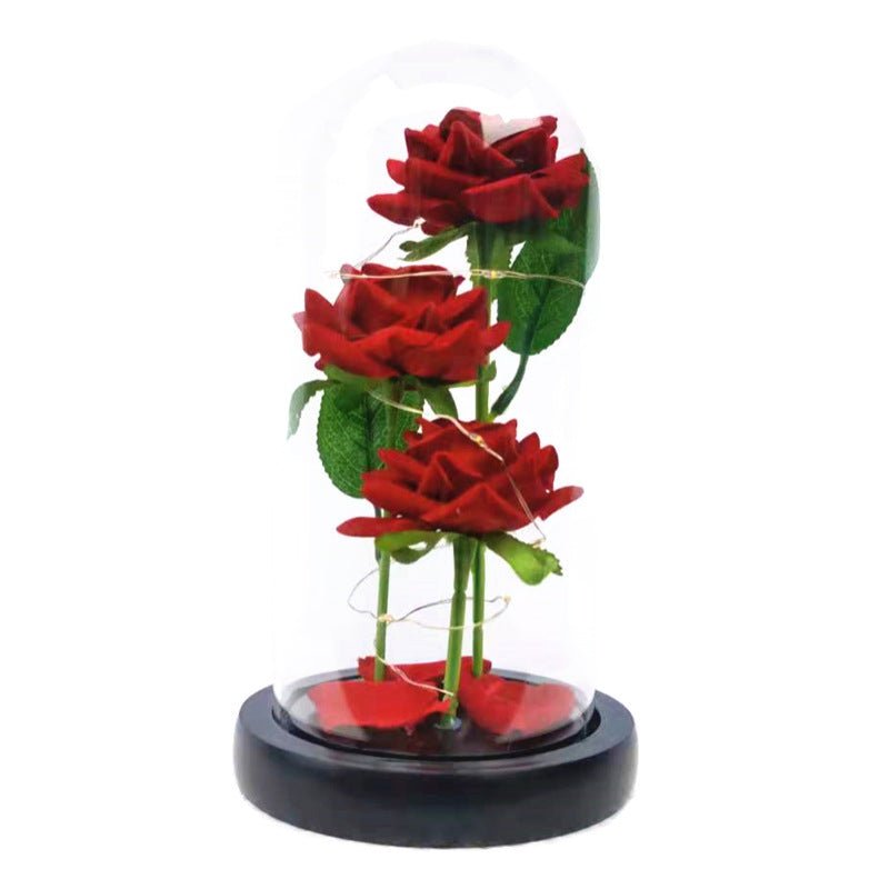 Valentine's Day Three Roses Creative Gift Decoration | Luxury Home Accessories | Heulog Glow