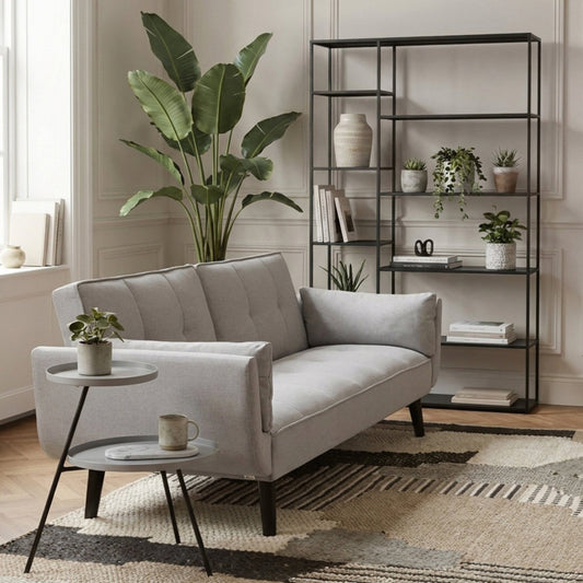 Valerie 3 Seat Light Grey Sofa Bed | Luxury Home Accessories | Heulog Glow