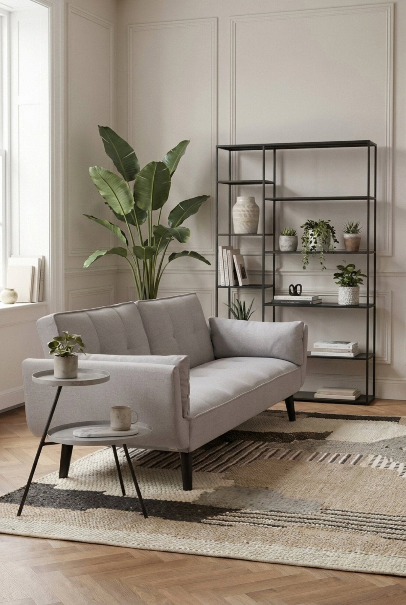 Valerie 3 Seat Light Grey Sofa Bed | Luxury Home Accessories | Heulog Glow