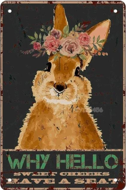 Various Rabbit Tin Sign | Luxury Home Accessories | Heulog Glow