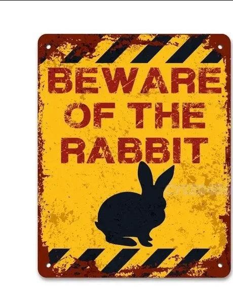 Various Rabbit Tin Sign | Luxury Home Accessories | Heulog Glow