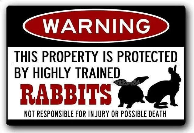 Various Rabbit Tin Sign | Luxury Home Accessories | Heulog Glow
