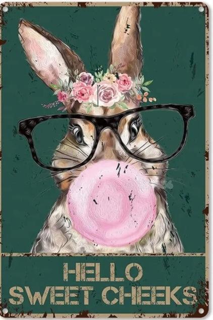 Various Rabbit Tin Sign | Luxury Home Accessories | Heulog Glow