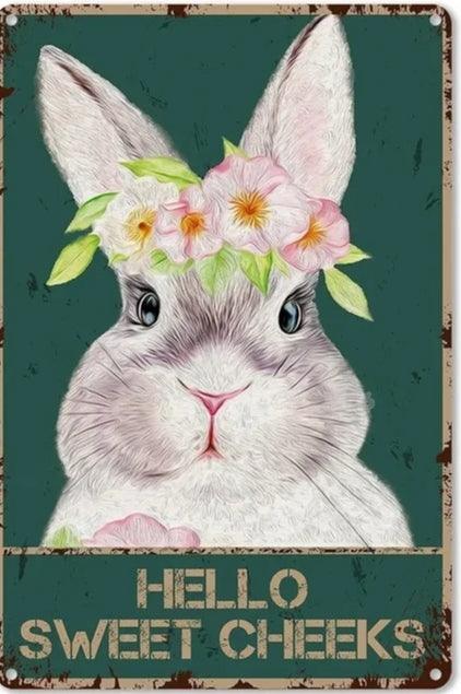 Various Rabbit Tin Sign | Luxury Home Accessories | Heulog Glow