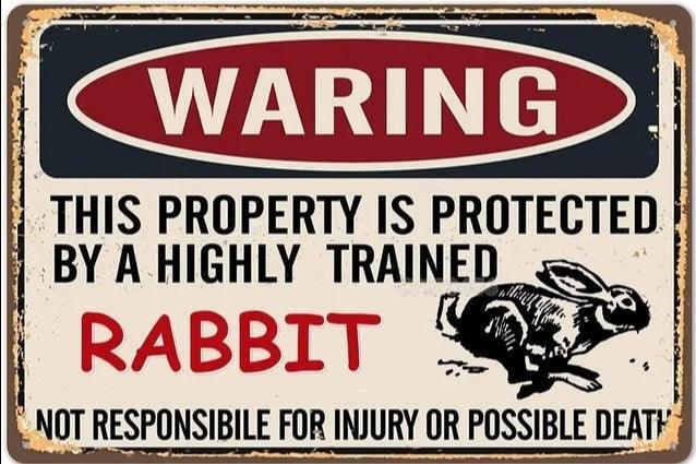 Various Rabbit Tin Sign | Luxury Home Accessories | Heulog Glow