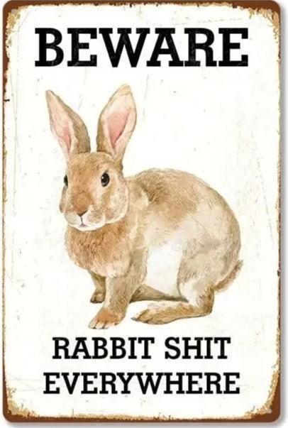 Various Rabbit Tin Sign | Luxury Home Accessories | Heulog Glow