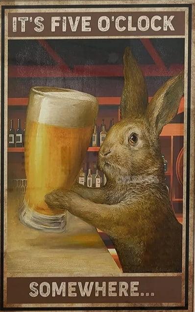 Various Rabbit Tin Sign | Luxury Home Accessories | Heulog Glow