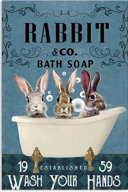 Various Rabbit Tin Sign | Luxury Home Accessories | Heulog Glow