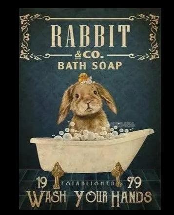 Various Rabbit Tin Sign | Luxury Home Accessories | Heulog Glow