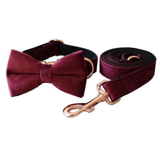 Velvet Dog Collar Double Microfiber Bowknot Pet Products | Luxury Home Accessories | Heulog Glow