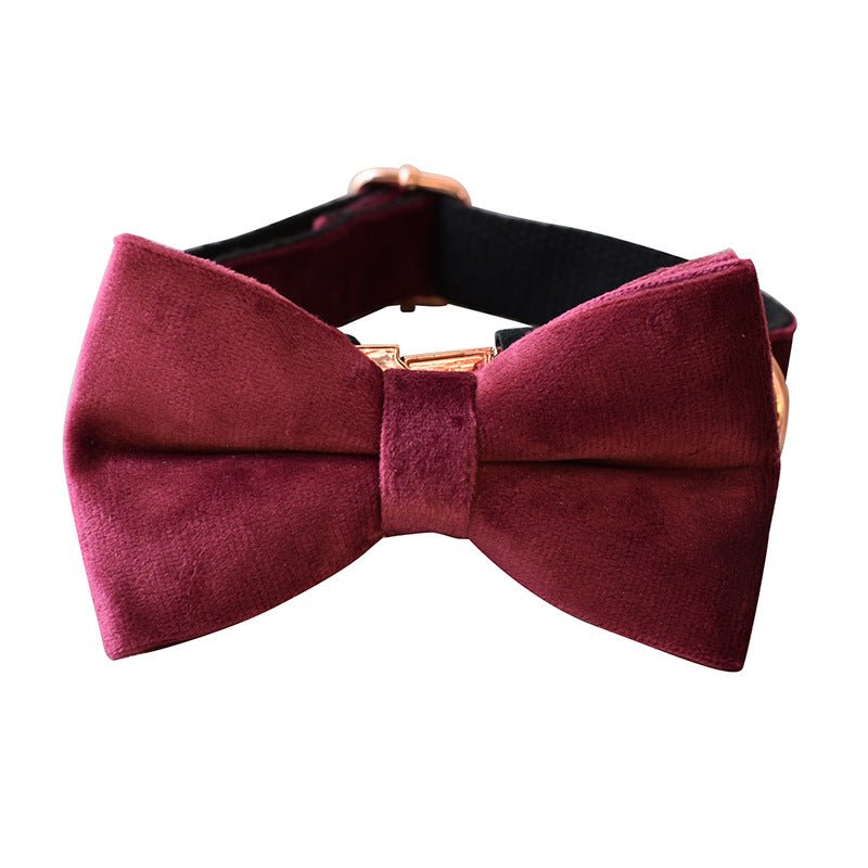 Velvet Dog Collar Double Microfiber Bowknot Pet Products | Luxury Home Accessories | Heulog Glow