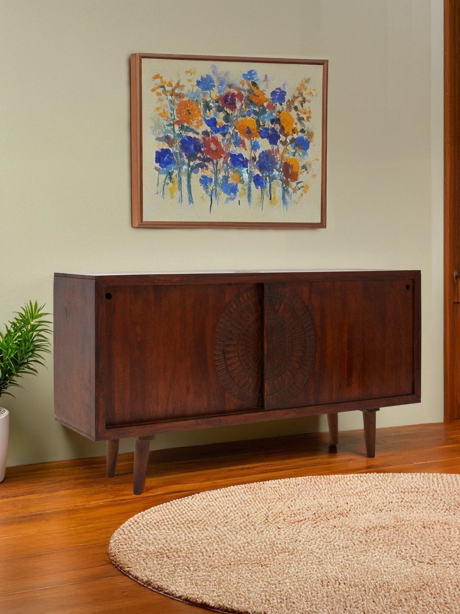 Vence Mango Wood Sideboard | Luxury Home Accessories | Heulog Glow
