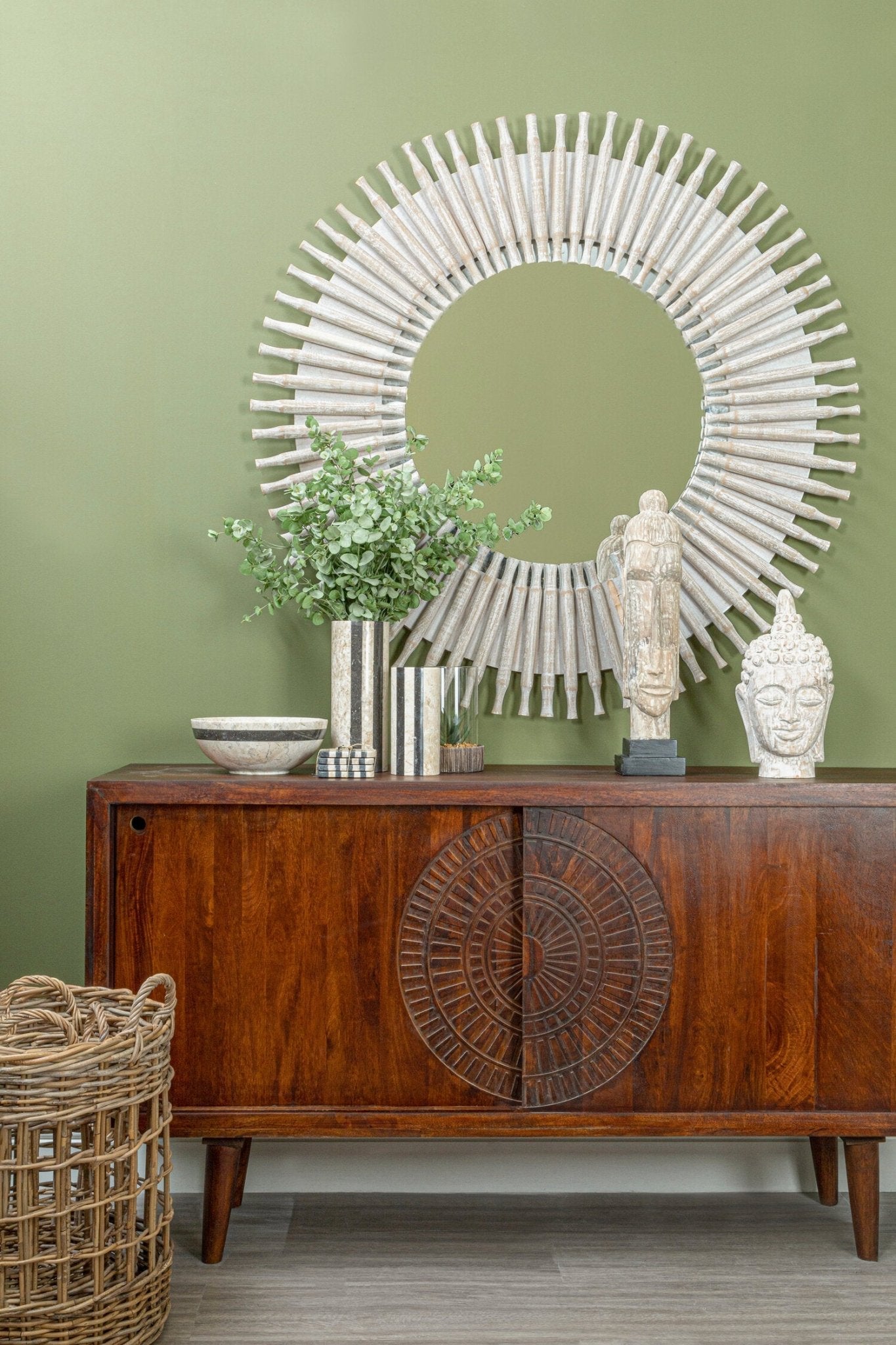 Vence Mango Wood Sideboard | Luxury Home Accessories | Heulog Glow