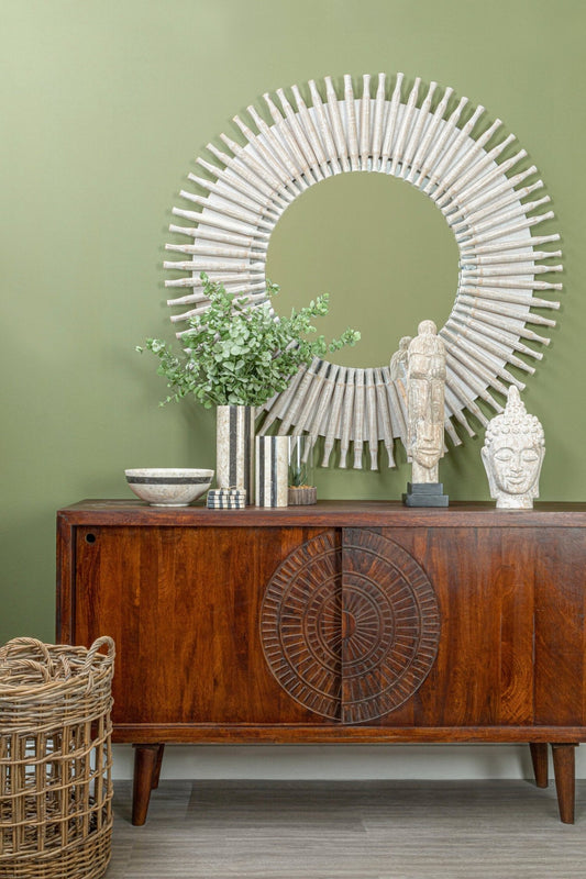 Vence Mango Wood Sideboard | Luxury Home Accessories | Heulog Glow