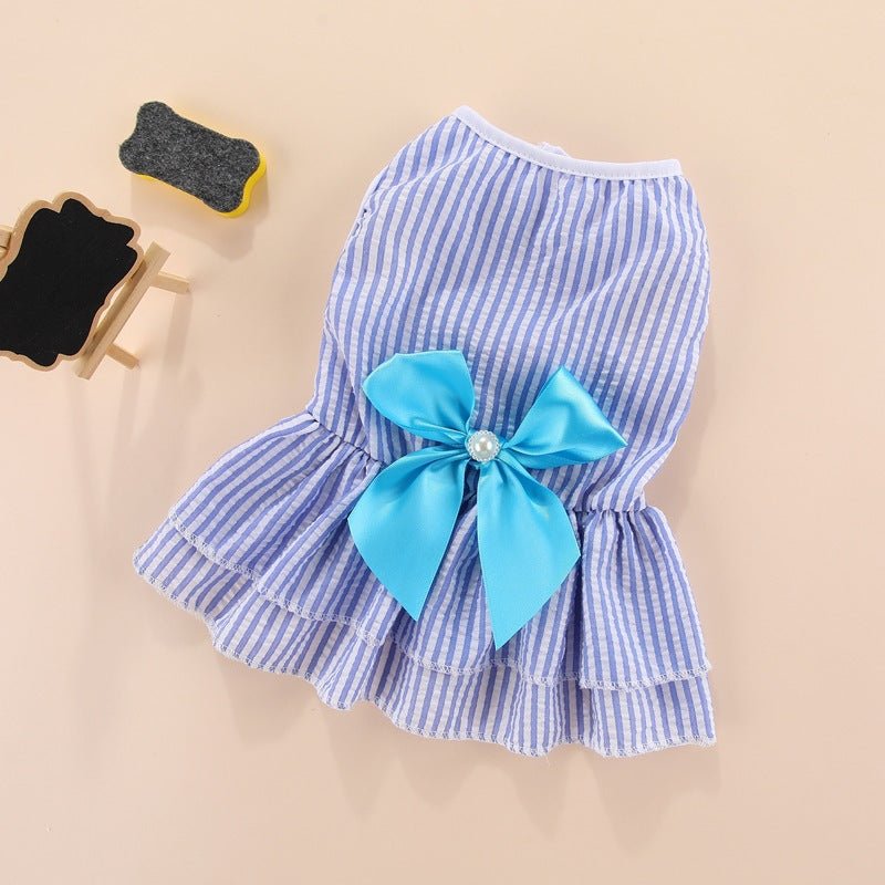 Vertical Striped Butterfly Skirt Pet Cat Dog | Luxury Home Accessories | Heulog Glow