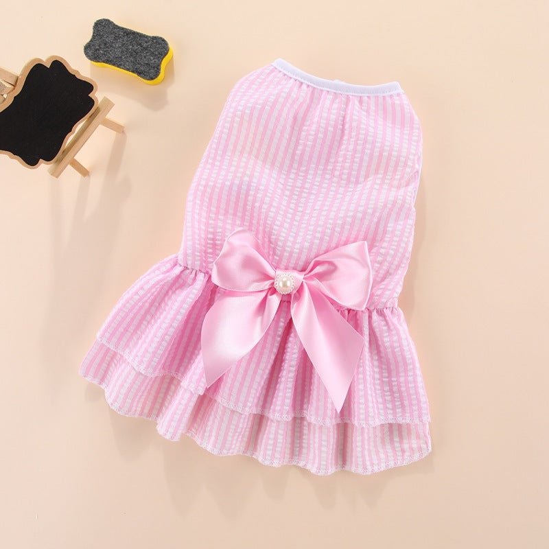 Vertical Striped Butterfly Skirt Pet Cat Dog | Luxury Home Accessories | Heulog Glow