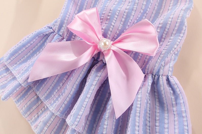 Vertical Striped Butterfly Skirt Pet Cat Dog | Luxury Home Accessories | Heulog Glow