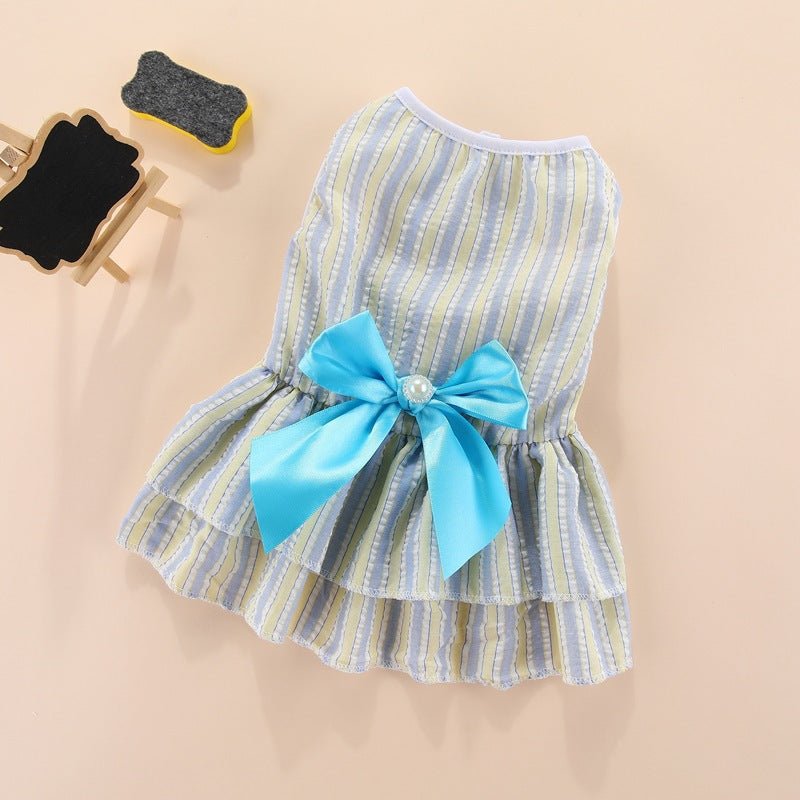 Vertical Striped Butterfly Skirt Pet Cat Dog | Luxury Home Accessories | Heulog Glow