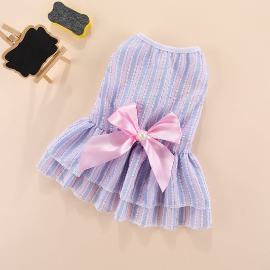 Vertical Striped Butterfly Skirt Pet Cat Dog | Luxury Home Accessories | Heulog Glow