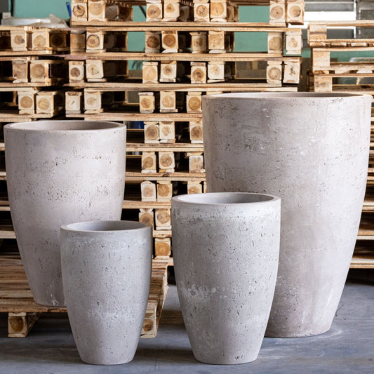 Vessara | Truffle – 62cm Tall Concrete Planter – 31L Vase-Style Plant Pot