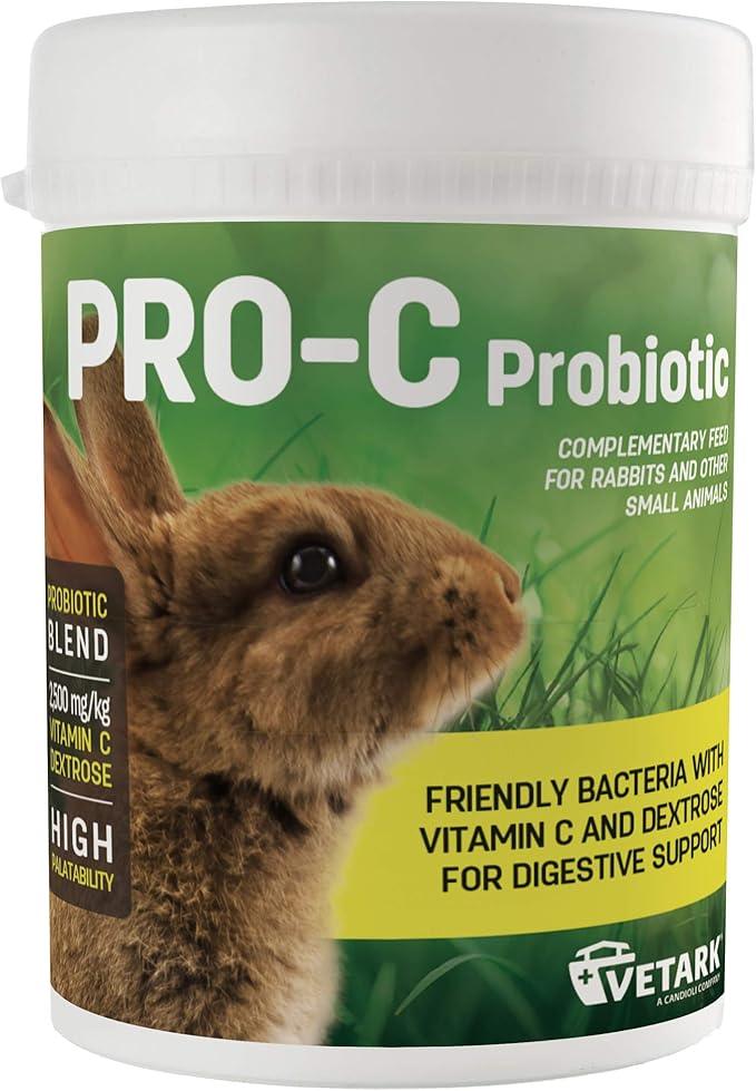 Vetark Pro-C Probiotic 100g Powder - Prebiotic & Probiotic With Added Vitamins For Rabbits & Other Small Mammals | Luxury Home Accessories | Heulog Glow