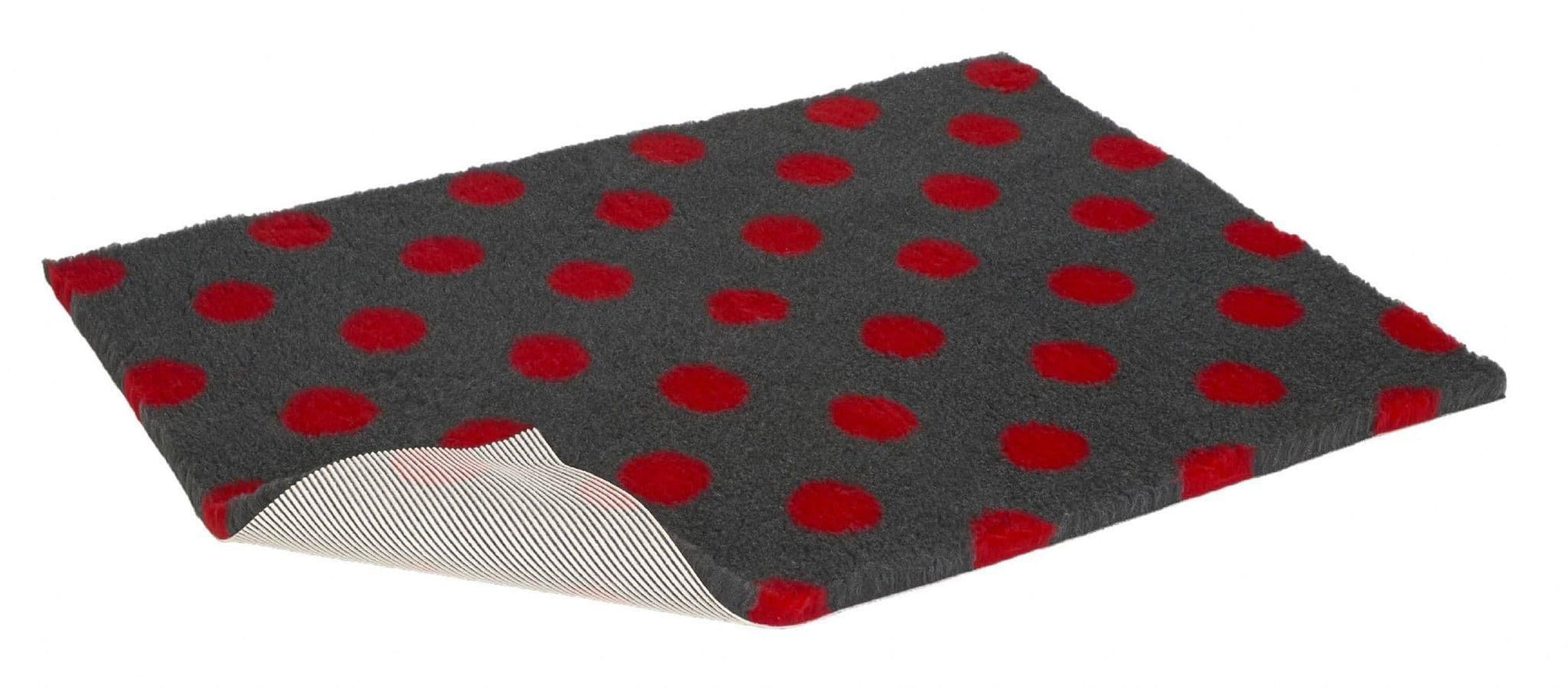 Vetbed Charc Polka Red Nonslip 36x24inch | Luxury Home Accessories | Heulog Glow
