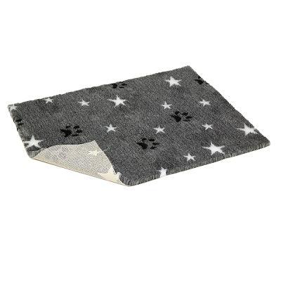 Vetbed Grey Paws/Stars Nonslip 40x30" | Luxury Home Accessories | Heulog Glow