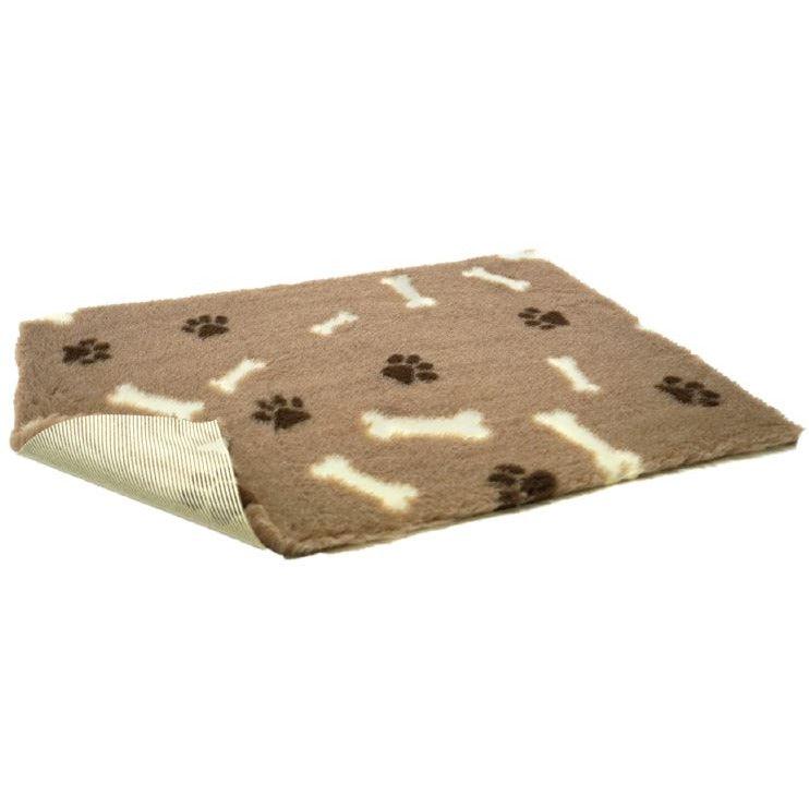 Vetbed Mink Bone/Paws Nonslip 36x24" | Luxury Home Accessories | Heulog Glow