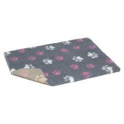 Vetbed Non Slip Pink & White Paw Grey | Luxury Home Accessories | Heulog Glow