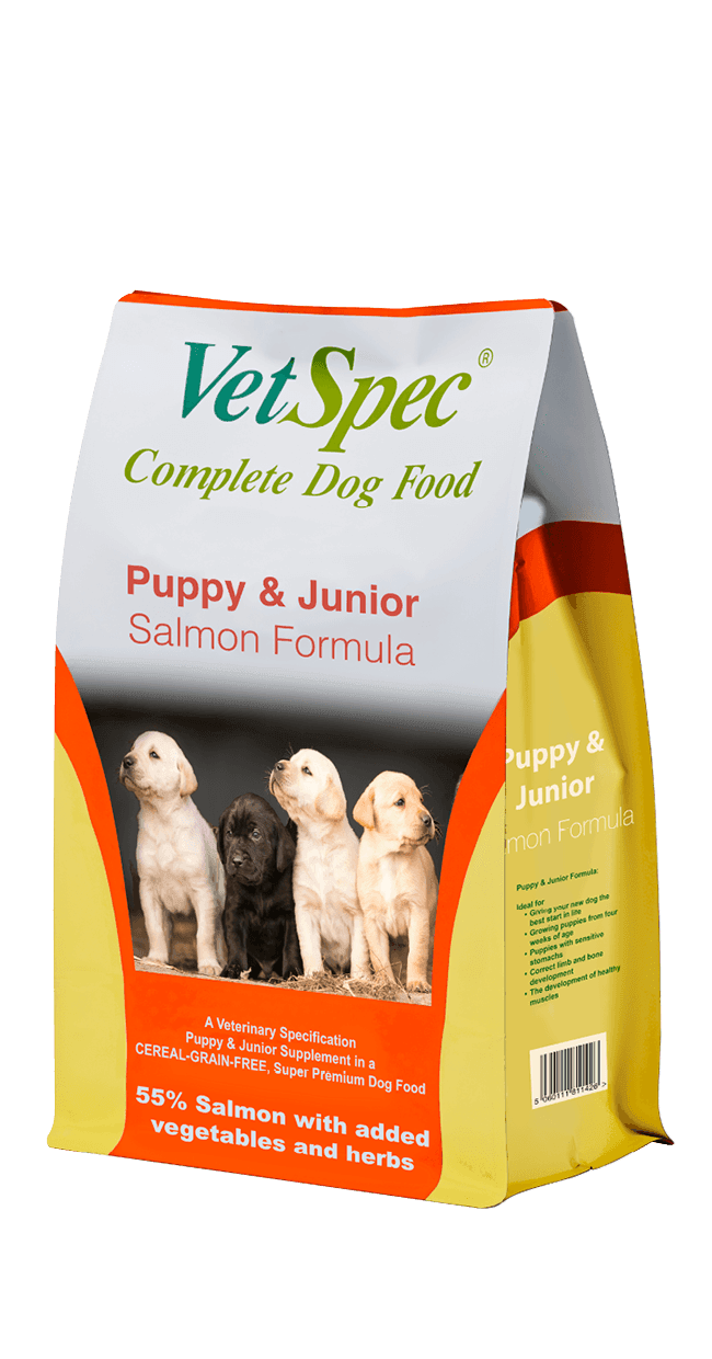 VetSpec Complete Puppy & Junior Salmon 12kg | Luxury Home Accessories | Heulog Glow